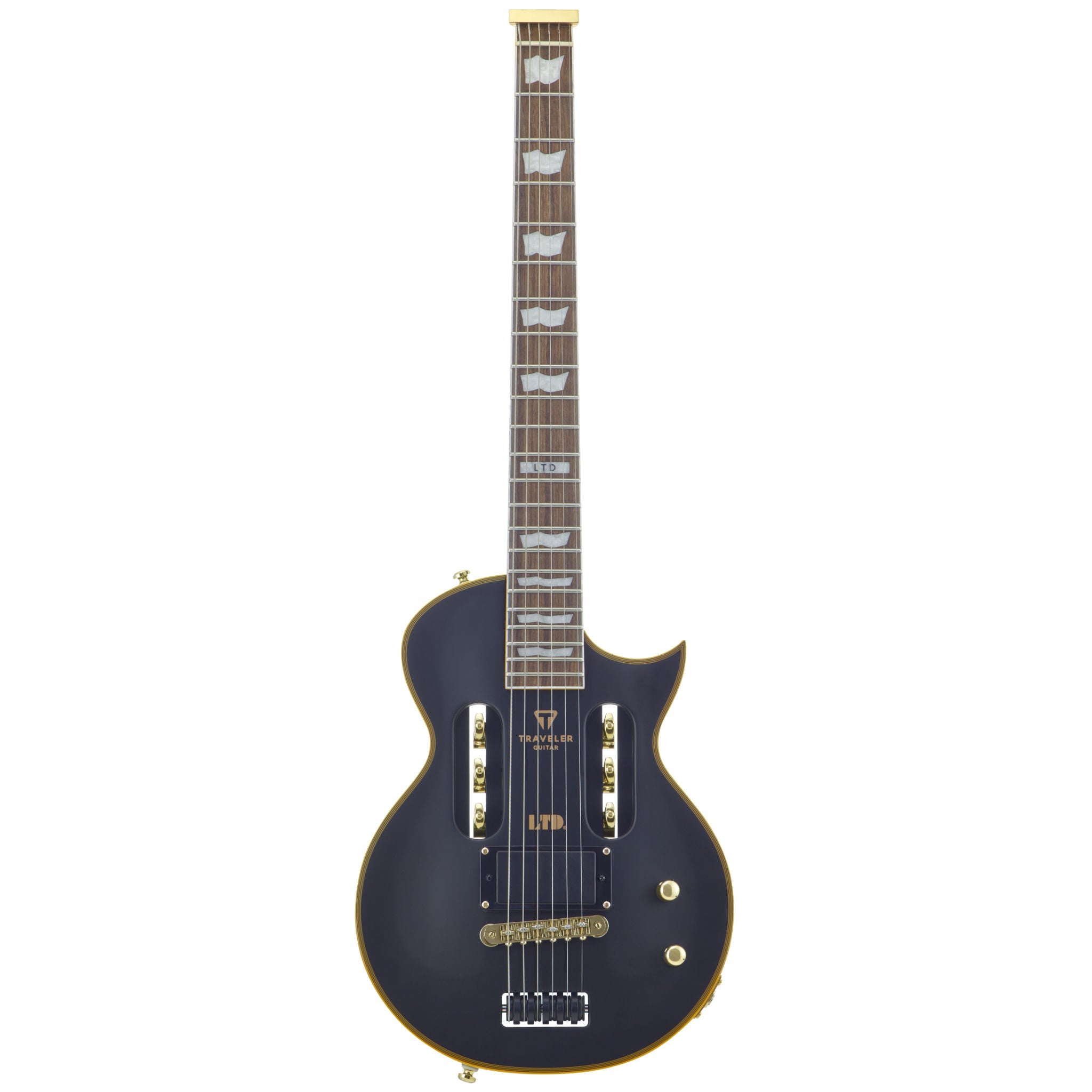 LTD EC-1 Deluxe (Vintage Black) Electric Guitar - Traveler Guitar® (front)