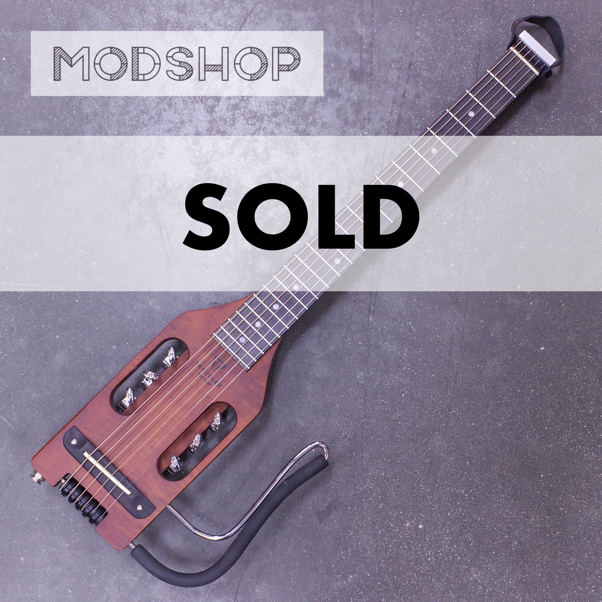 MOD SHOP Ultra-Light Acoustic (Antique Brown w/ Black Locking Tuners) Acoustic Guitar