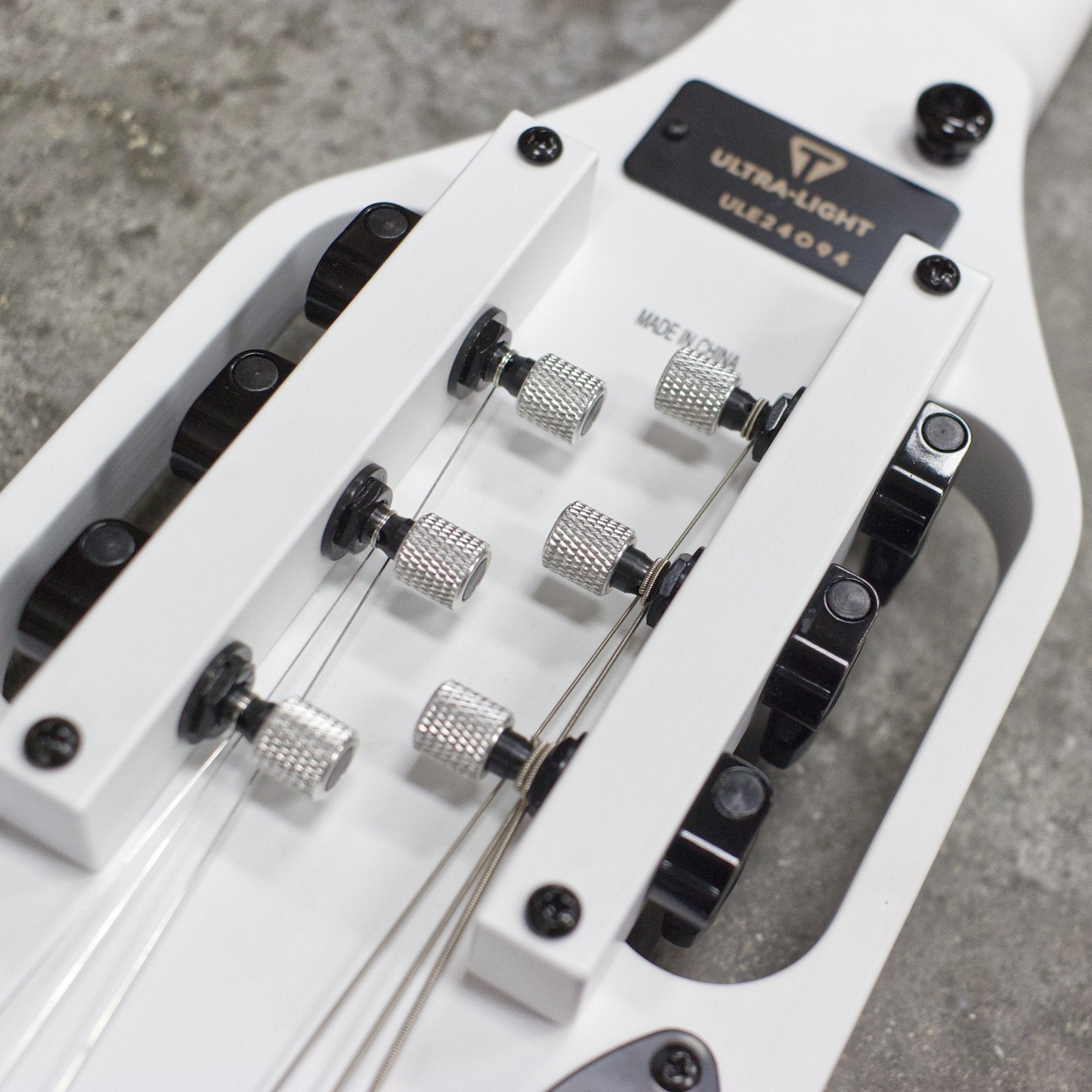 MOD SHOP-Ultra-Light Electric (Satin White/ Black Hardware/ Locking Tuners) Electric Guitar
