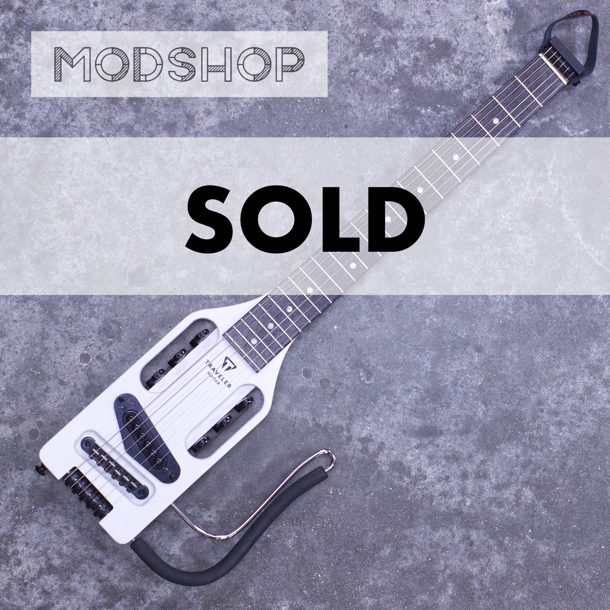 MOD SHOP-Ultra-Light Electric (Satin White/ Black Hardware/ Locking Tuners) Electric Guitar