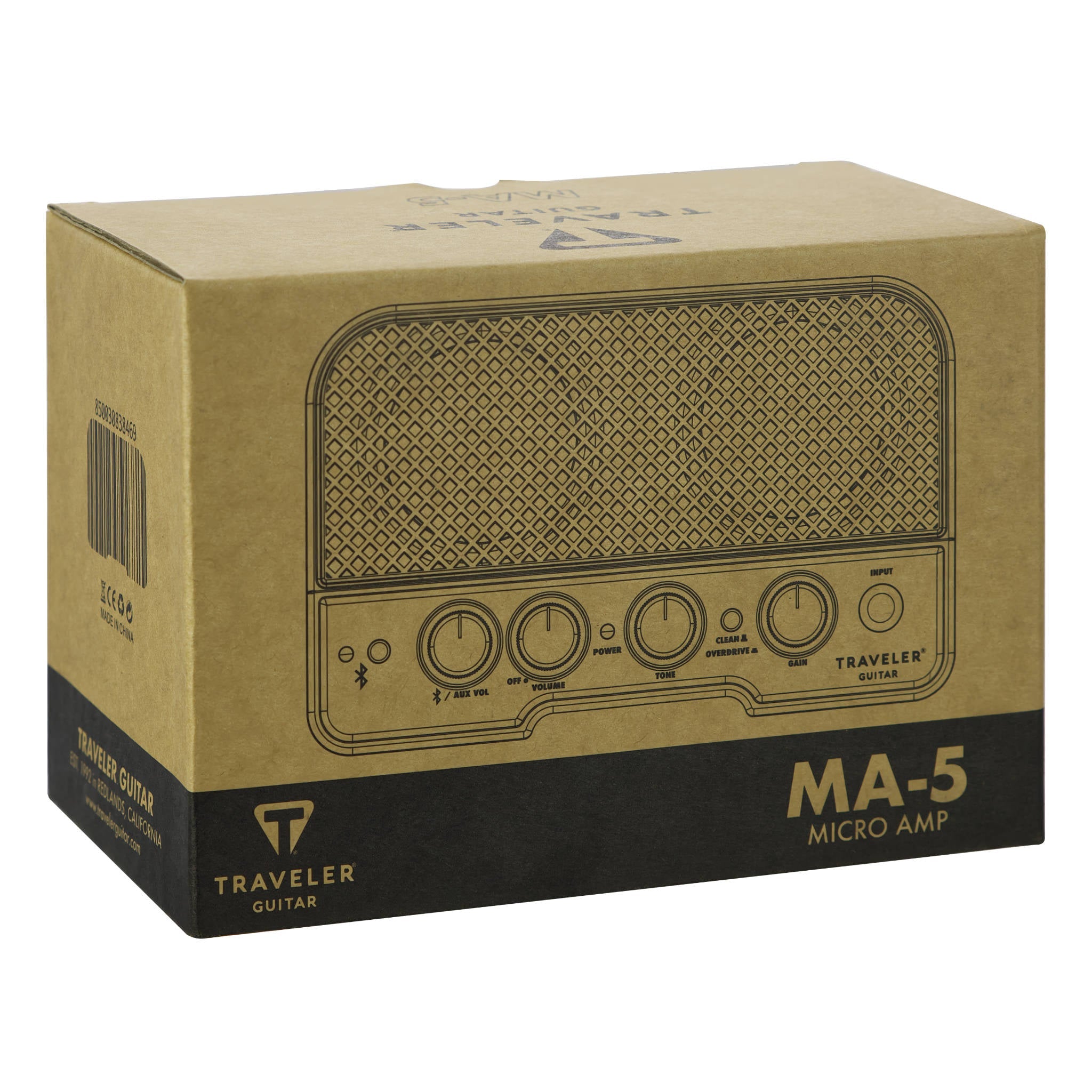 Traveler Guitar MA-5 Micro Battery-Powered Combo Amp With Bluetooth (Black) Accessory