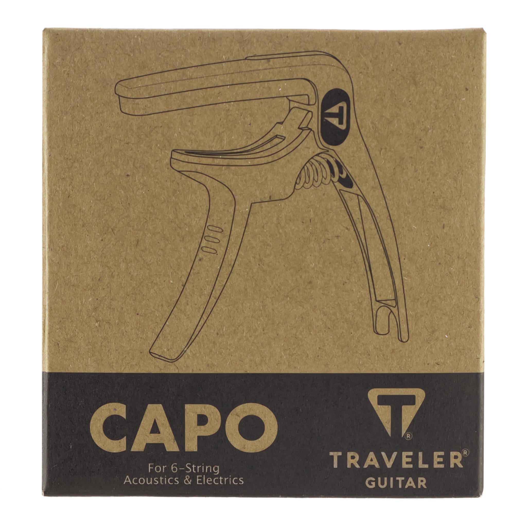 Universal Capo with Pick Holder, Bridge Pin Puller, & Gig Bag Accessory