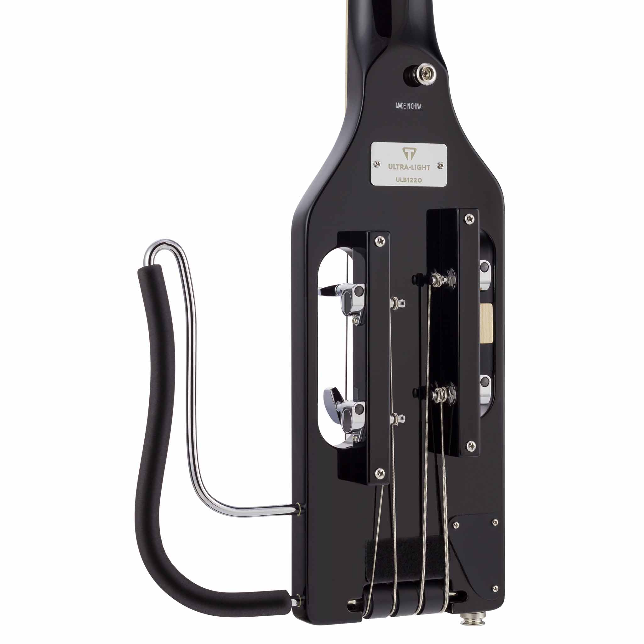 Ultra-Light Bass Guitar-Gloss Black-Traveler Guitar® (back detail)